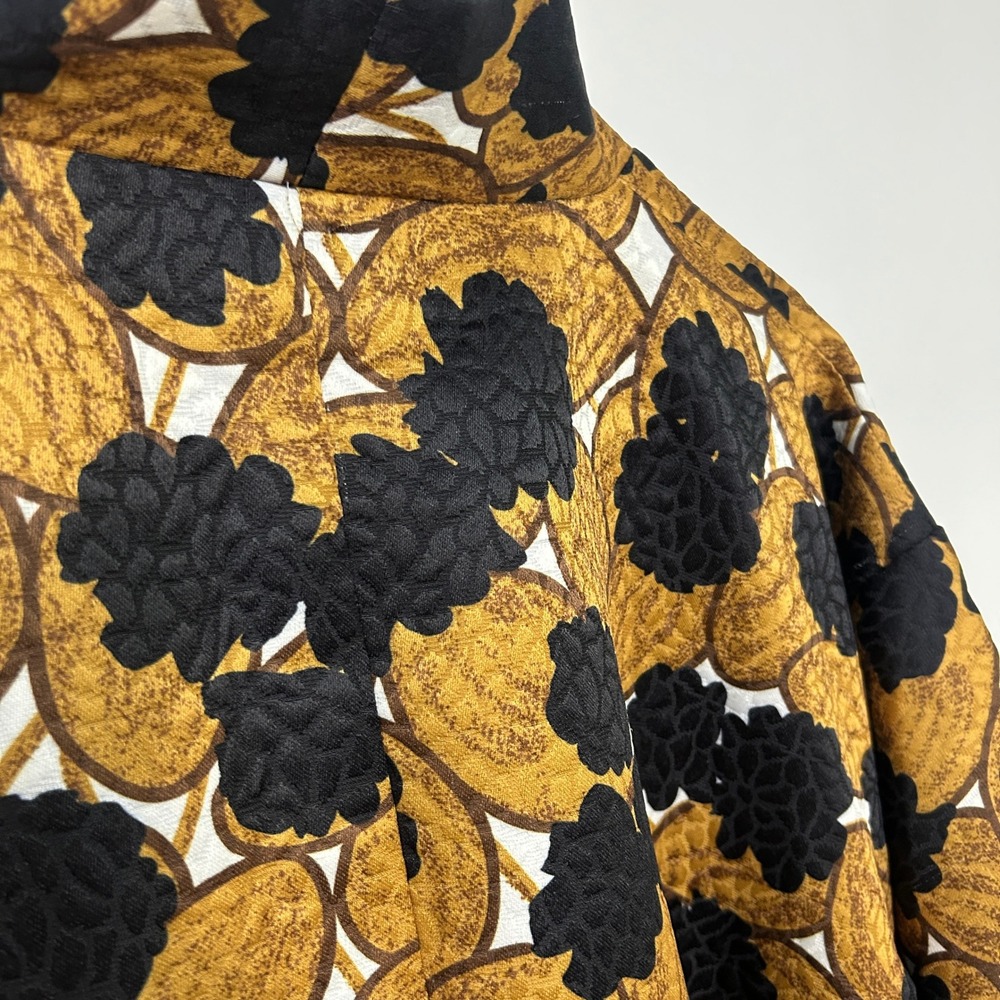 Floral Jacquard Kimono Jacket S Gold Black Dark Romantic Whimsigoth Indie Luxe - Picture 8 of 8